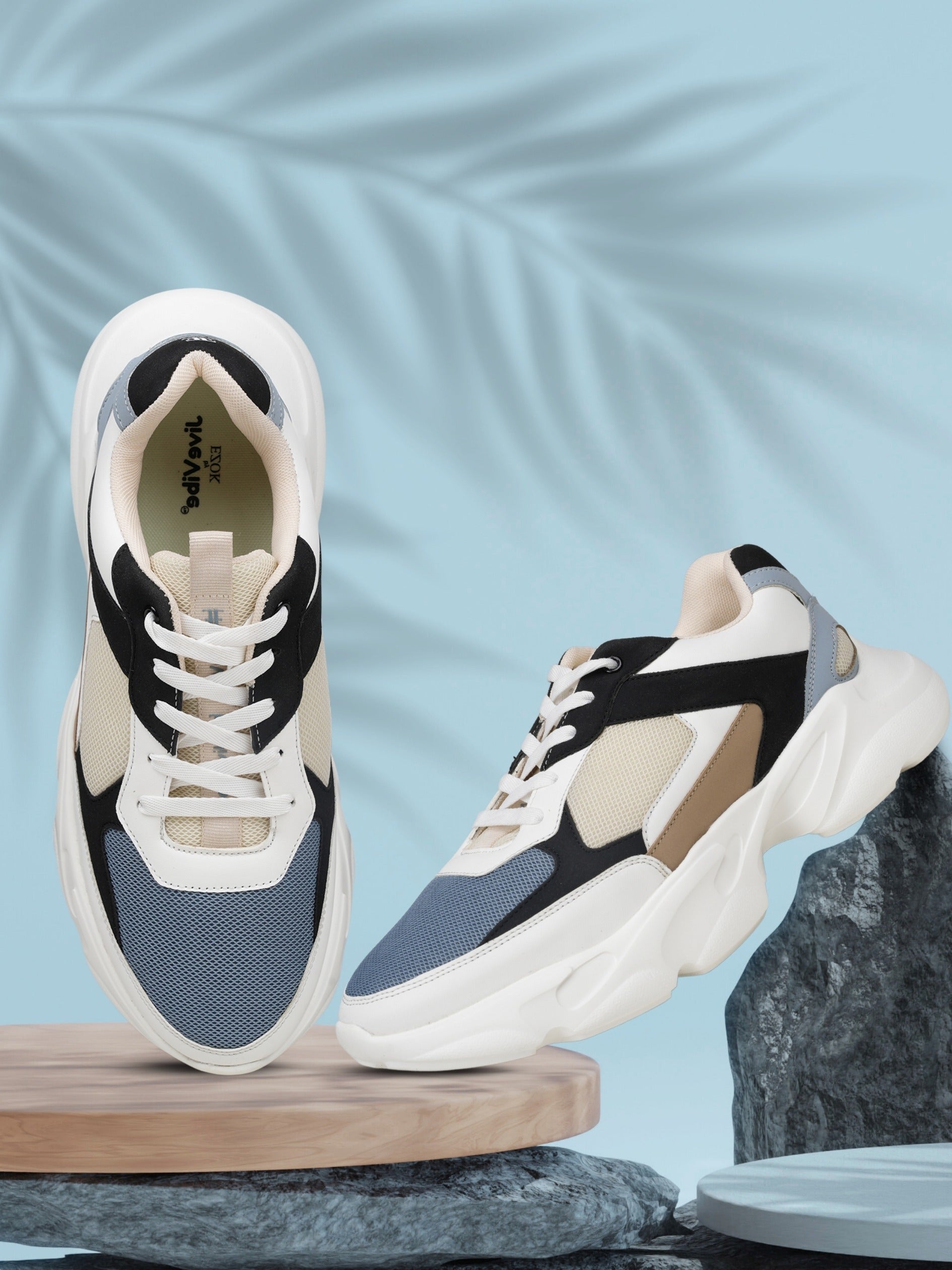 JiveVibe Men's Lace-Up Sneakers – Stylish & Comfortable